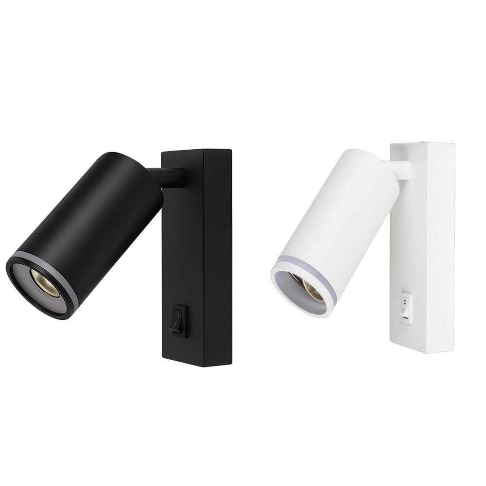 Trade Shop - Applique Da Muro Orientabile Con Interruttore On/off Con Attacco Gu10 In Alluminio Mr-02 -