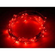 Trade Shop - Striscia 3 Metri Strip Led Bobina Flessibile A Batterie Filo Di Rame Luce - -rosso      -