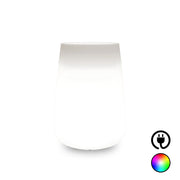 Vaso luminoso alto moderno di design Ø43 H75 in polimero resistente con LED multicolor per interno ed esterno - Made in Italy - Monacis
