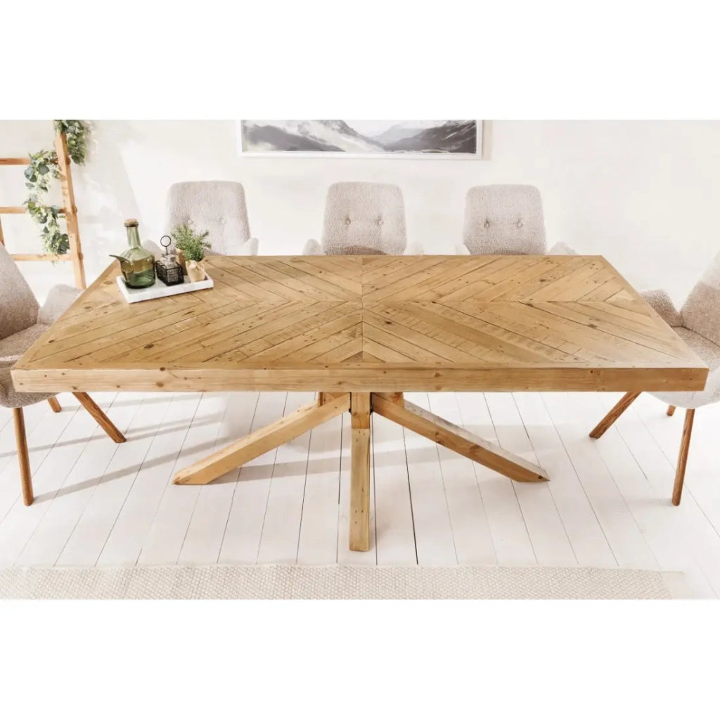 Tavolo da pranzo LOVARK – Rettangolare 200 cm – Legno massiccio di pino