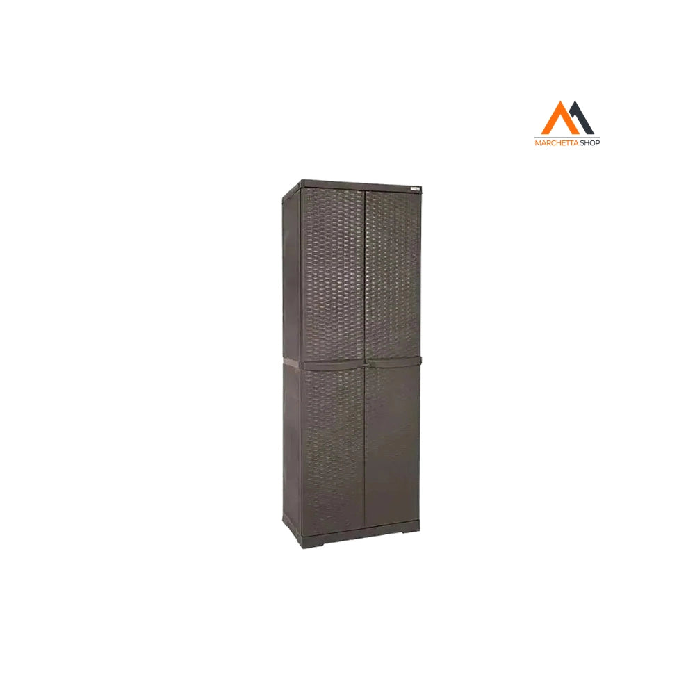 ARMADIO PORTASCOPE 'RATTAN WENGE' cm L 65x P 45x H 178
