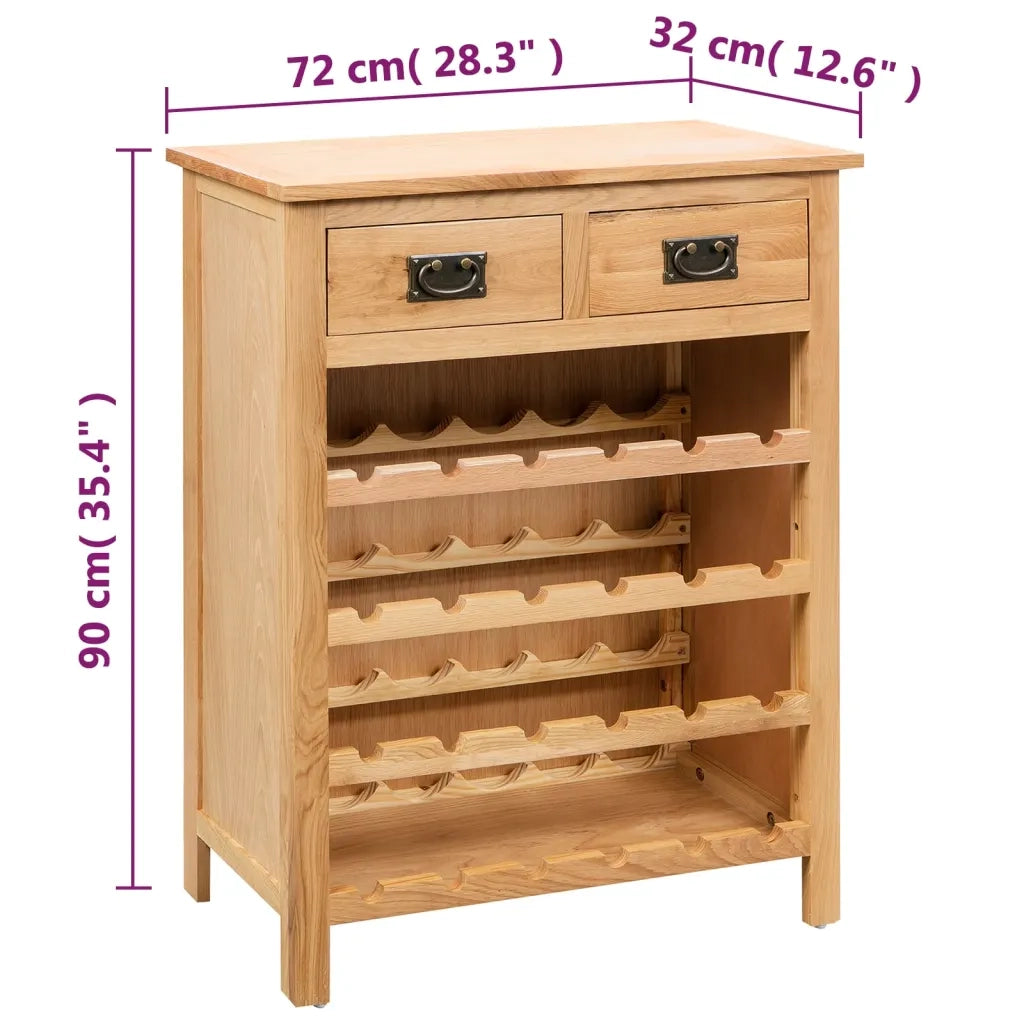 Cantinetta Portavini 72x32x90 cm in Massello di Rovere 247043