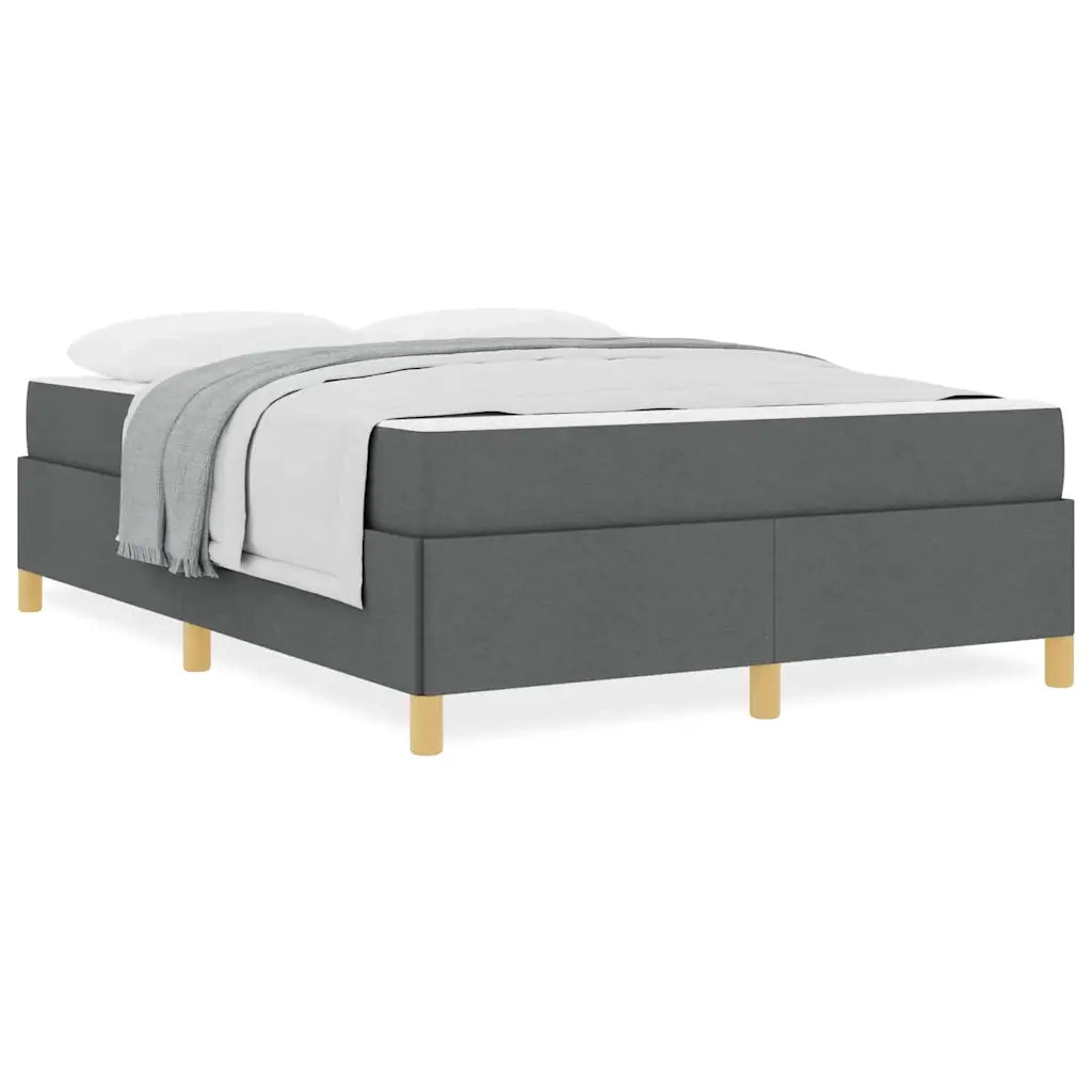 vidaXL Letto a molle Grigio scuro e bianco e grigio scuro 140 x 190 cm