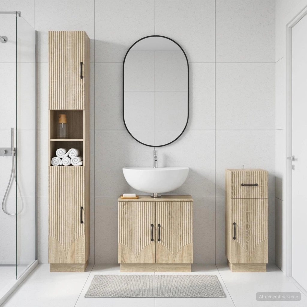 Set di armadietti da bagno in 3 pezzi HOORN 3417875