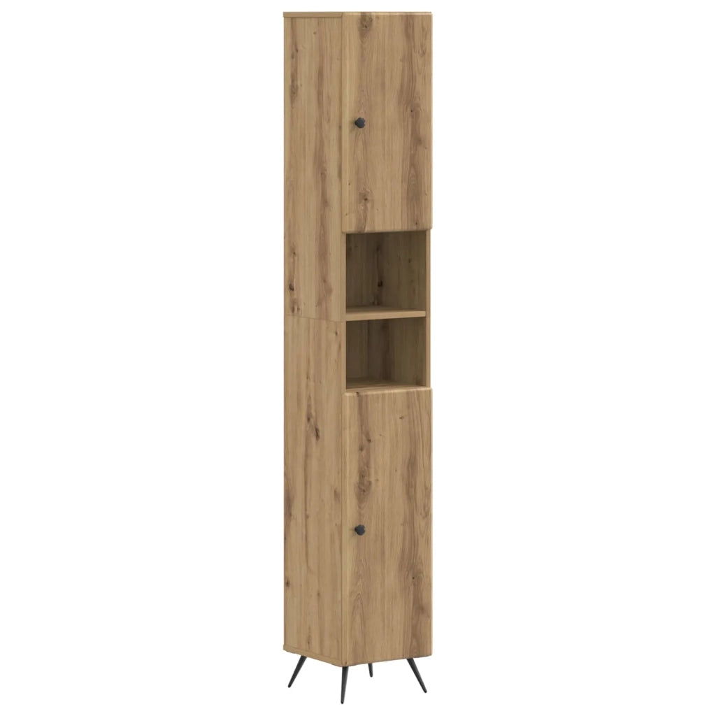 Armadio da Bagno con Ripiano Aperto BREDA Rovere Artigianale 897484