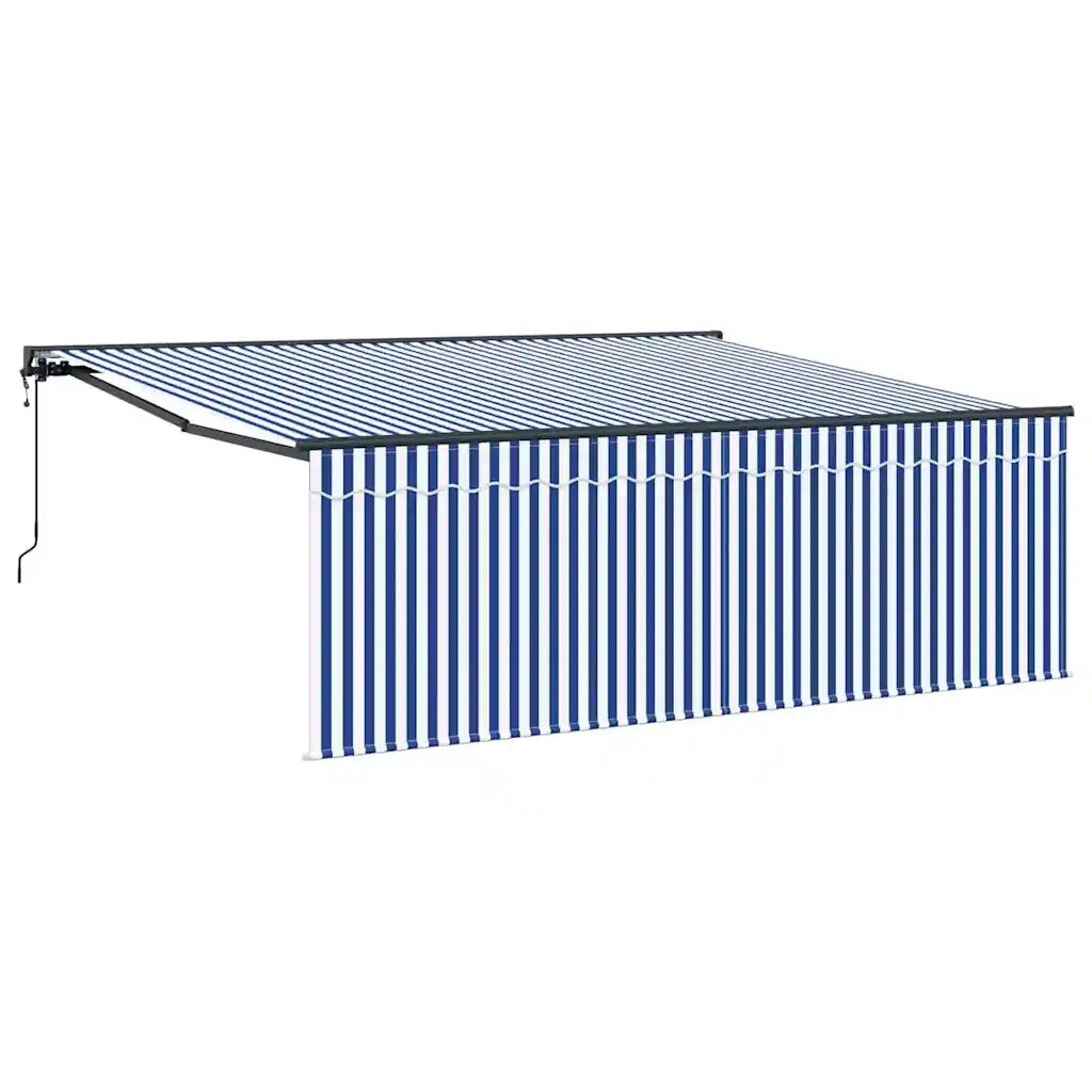 vidaXL Tenda Retrattile Blu e antracite 400 × 300 cm