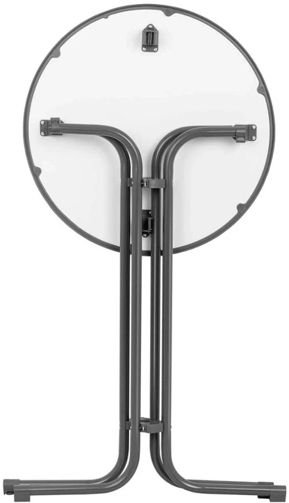 Tavolo pieghevole in piedi diametro 80 cm grigio 14_0002377