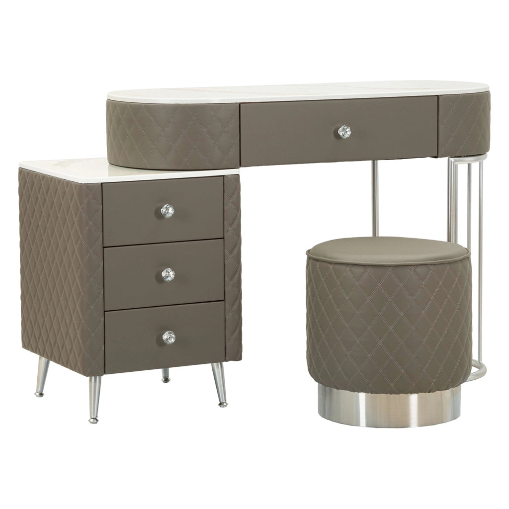 Mobile da Trucco Tafrao, Toeletta 4 Cassetti, 120x40x75h cm Bianco Marmo