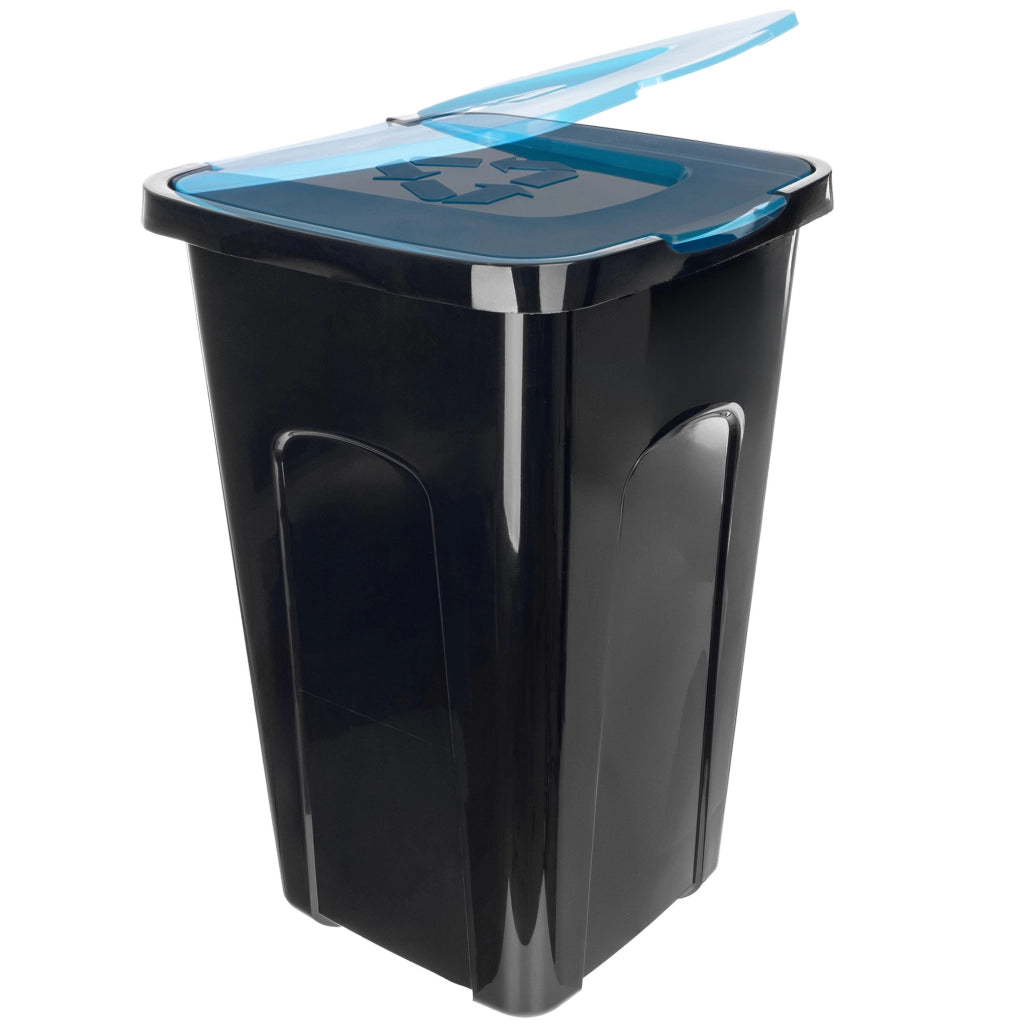 Contenitore per la raccolta differenziata dei rifiuti KADAX, 50 litri, colore blu.