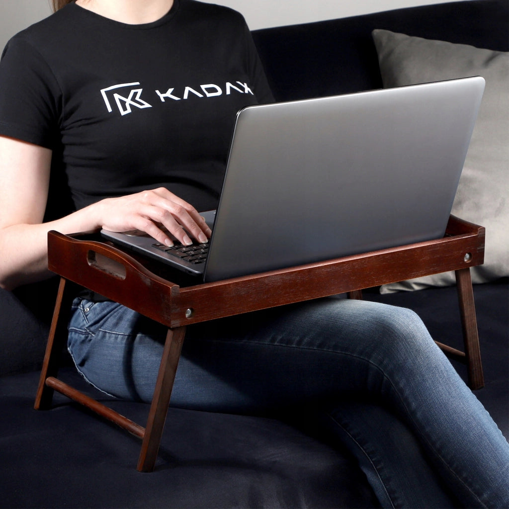 Tavolino da colazione pieghevole in legno KADAX per laptop da letto, vassoio regalo
