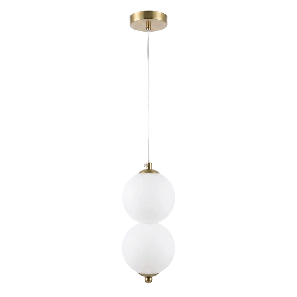Lampada A Sospensione A Led Lhj117-2cp Oro Spazzolato