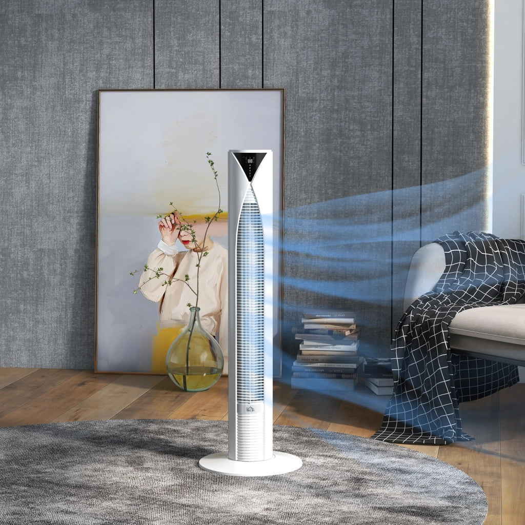 Ventilatore a Torre con Telecomando ¨C zephmum ¨C Bianco 31.5x31.5x96 cm