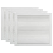 Set di 4 ante in legno massello di pino ante a persiana ante per armadi ante per scaffali rivestimento per armadi guardaroba 39,5 x 49,4 cm bianco 02_0003927