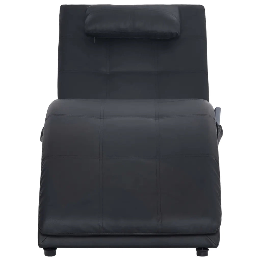 Sdraio Massaggiante con Cuscino Nero in Similpelle CFW3266505