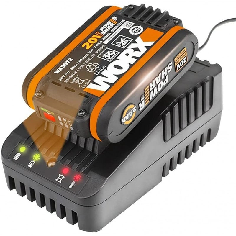 Kit batteria 20V 2.0Ah + caricabatterie rapido Worx PowerShare WA3601 - Worx