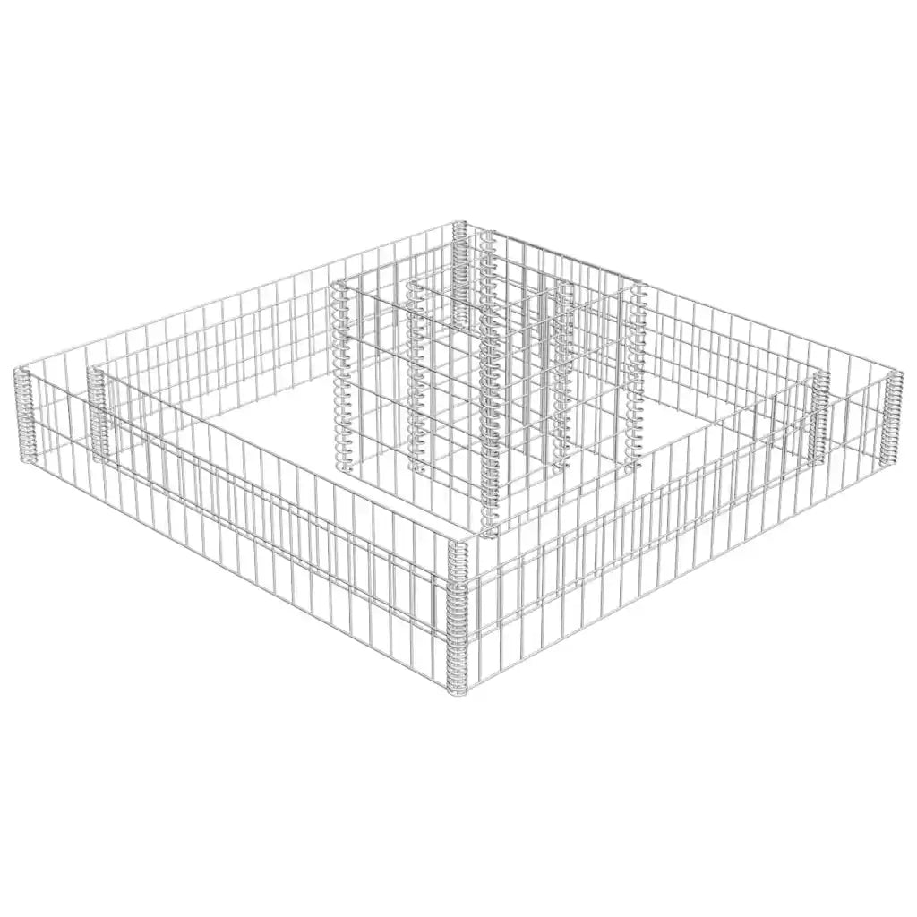 Gabbione Fioriera in Acciaio Zincato 120x120x20 cm 141625