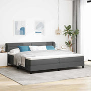 Letto a molle con materasso Grigio scuro 200 x 200 cm Tessuto 3339983