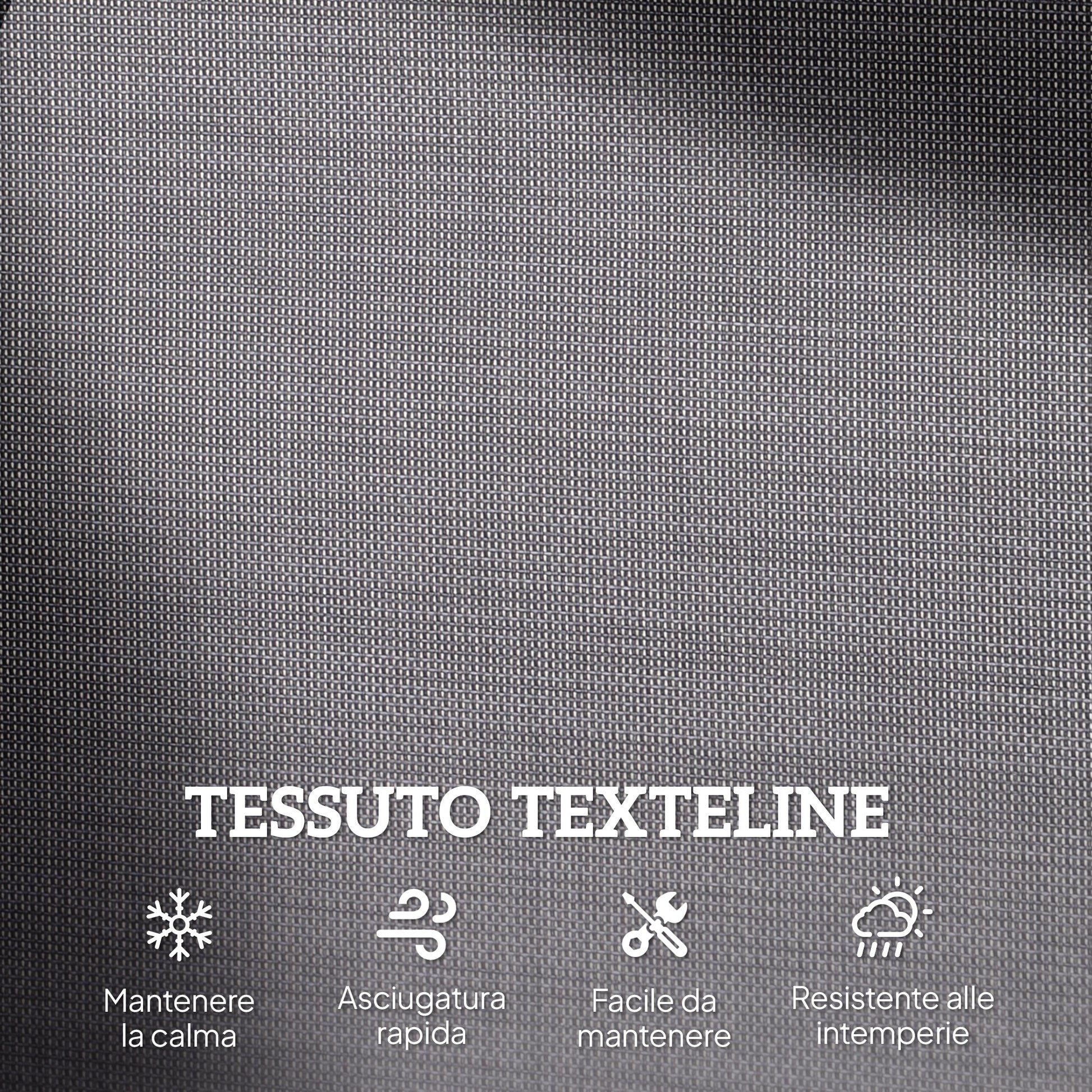Panchina a Dondolo 2 Posti da Giardino 120x70x85 cm in Metallo e Tessuto a Rete Grigio