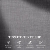 Panchina a Dondolo 2 Posti da Giardino 120x70x85 cm in Metallo e Tessuto a Rete Grigio