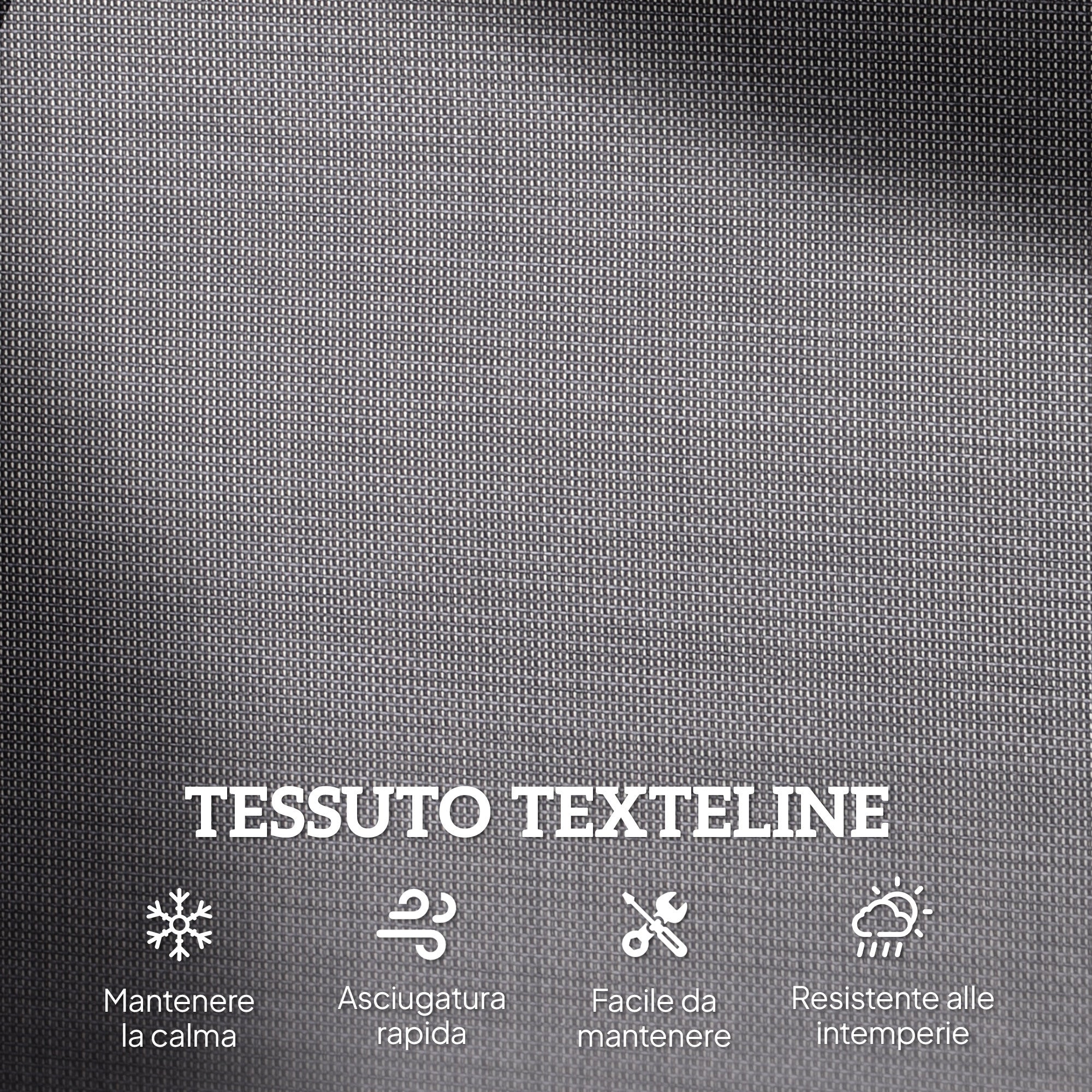 Panchina a Dondolo 2 Posti da Giardino 120x70x85 cm in Metallo e Tessuto a Rete Grigio