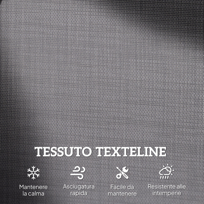 Panchina a Dondolo 2 Posti da Giardino 120x70x85 cm in Metallo e Tessuto a Rete Grigio