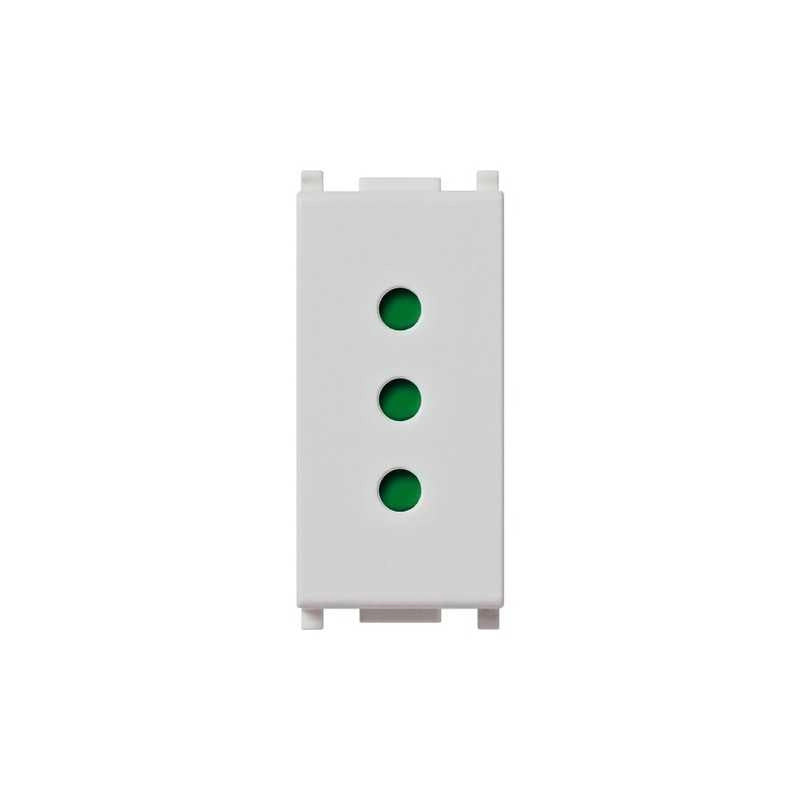 14201.Sl Presa 2P+T 10A P11 Silver Plana