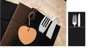 Set 50 Pezzi Tovaglioli da Tavola Carta Simil Tessuto 2 Veli Nero 40 x 40 cm