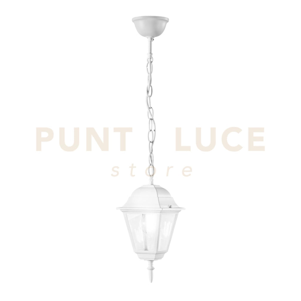 SOSPENSIONE ROMA BIANCA 1 LUCE ATTACCO E27 IP44 14,6X14,6X97CM
