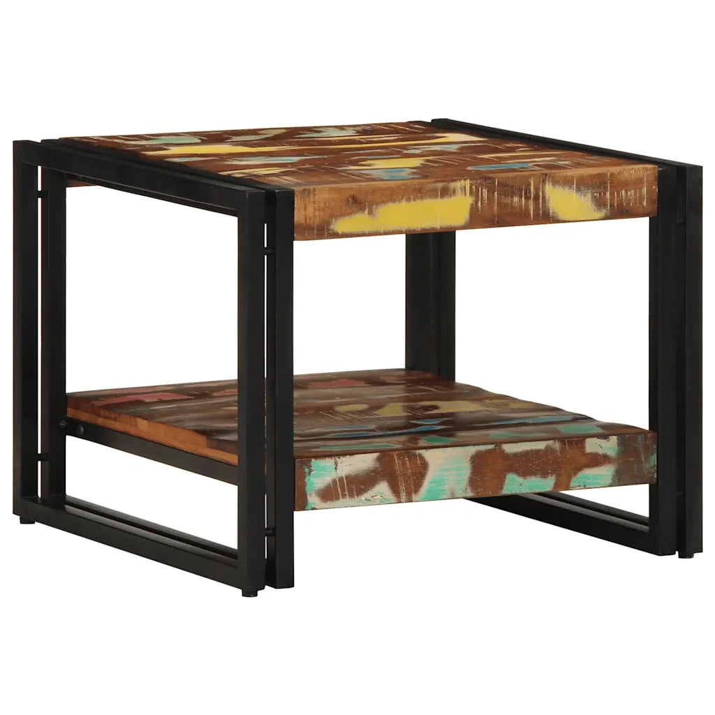 Tavolino Salotto Multicolore 50x50x38cm Legno Massello Recupero 4102723