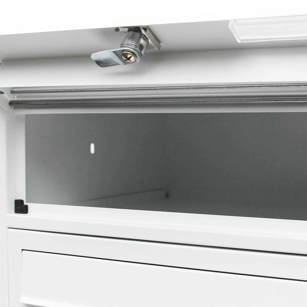 Cassetta postale condominiale autoportante 3 posti, 1 modulo, bianco 513 x 270 x 1150 mm