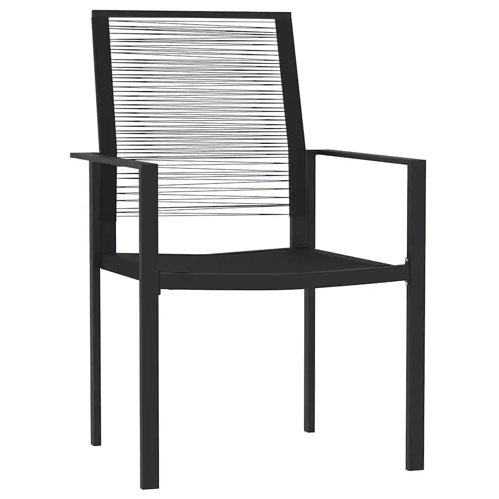 Set Mobili da Pranzo per Giardino 3 pz Nero cod mxl 40952