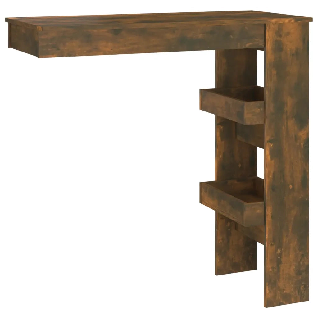 Bancone da Muro Rovere Fumo 102x45x103,5 cm Legno Multistrato 817222