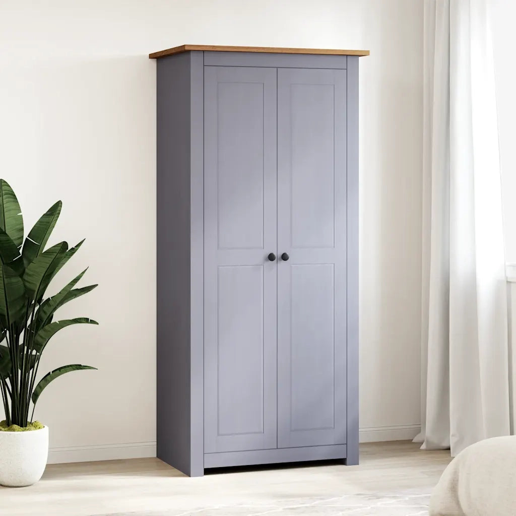 Armadio Grigio 80x50x171,5 cm Legno Massello Pino Panama Range CFW8349888