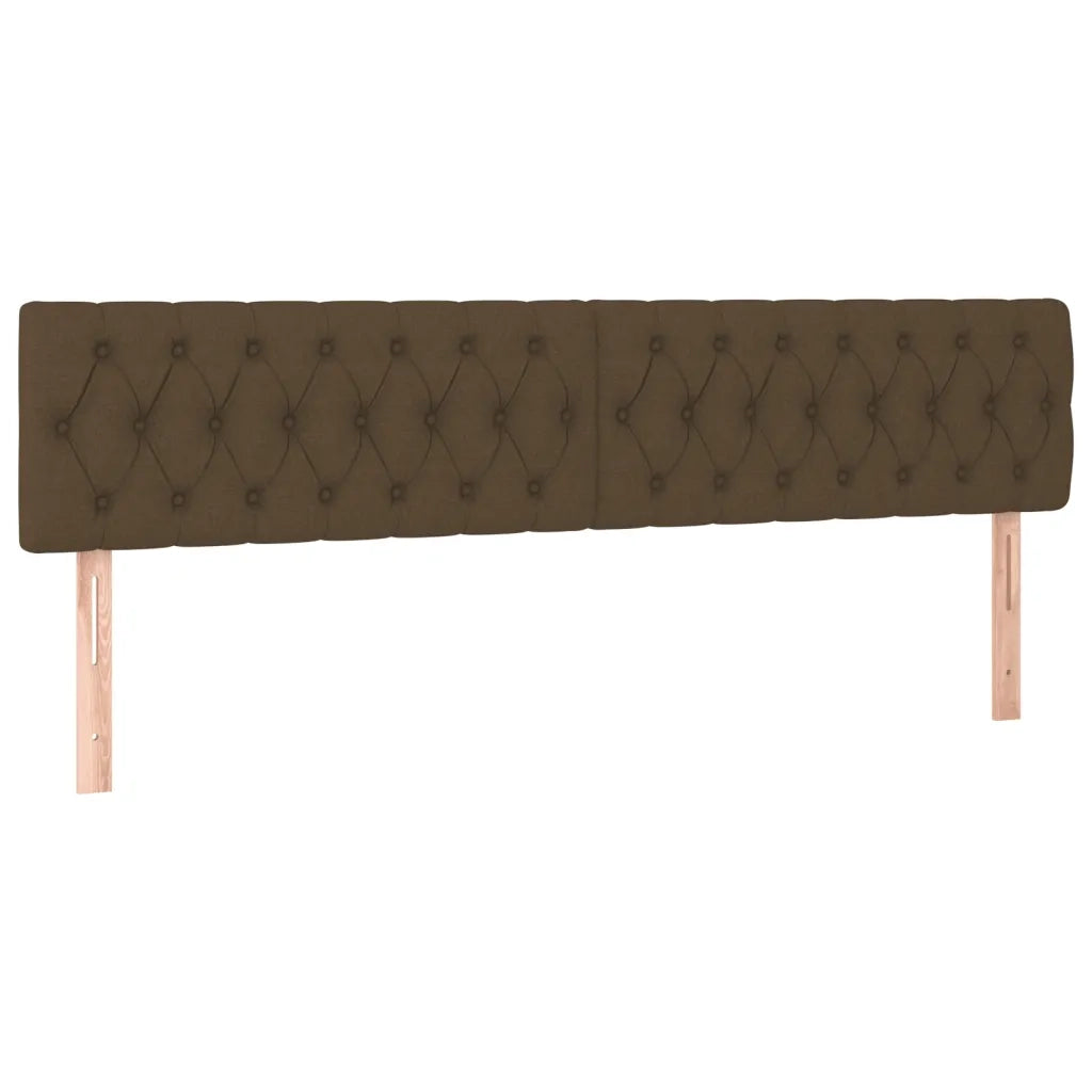 Letto a Molle Materasso e LED MarroneScuro 120x190cm in Tessuto