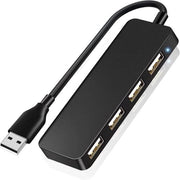 Hub USB 4-porti USB 2.0: Divisore USB per iMac Pro e MacBook Air - Ideale per ChromeBook - Surface Pro e Tutte le Periferiche USB - Alta Velocità e Efficienza con 4x Porte USB 2.0