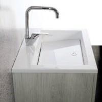 Mobile Lavatoio Vasca Zeus in MineralMarmo Apertura a 2 Ante 60x48x50 cm Olmo Bianco