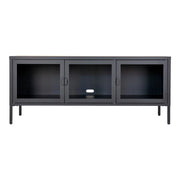 Mobile Porta TV Brisbane, Nero, Metallo, 40x130x55 cm