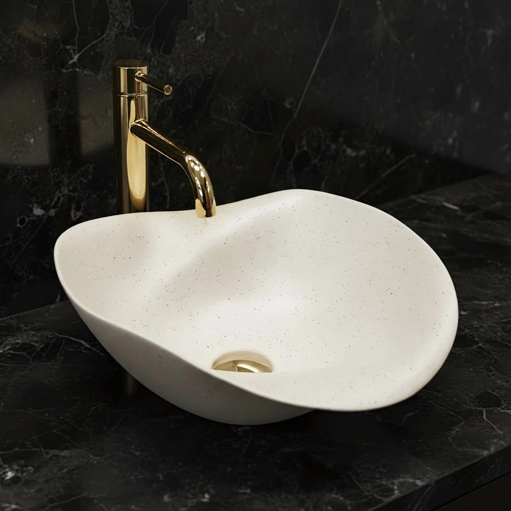 Lavabo Da Appoggio In Ceramica Rea Hm-34b Handmade Art