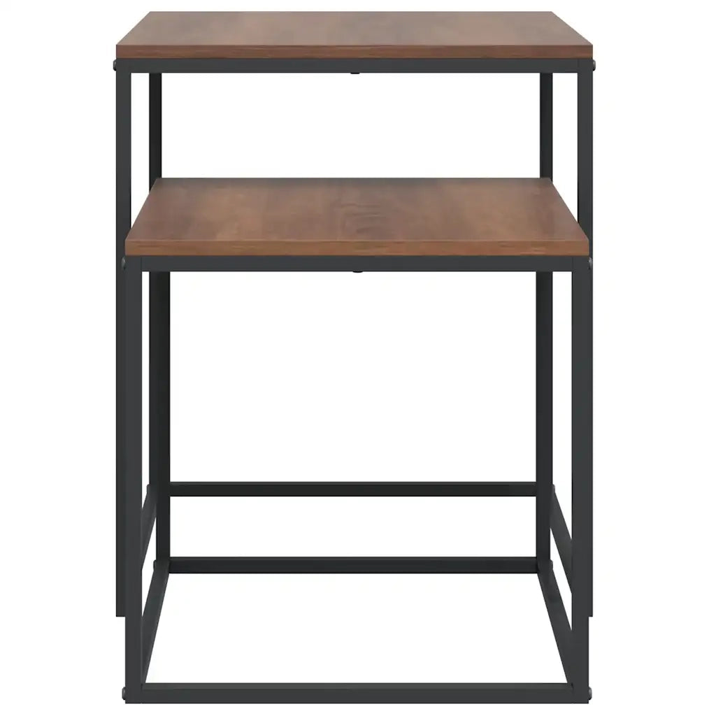 Set di Tavolini 2 pz in Legno Multistrato e Metallo 343112