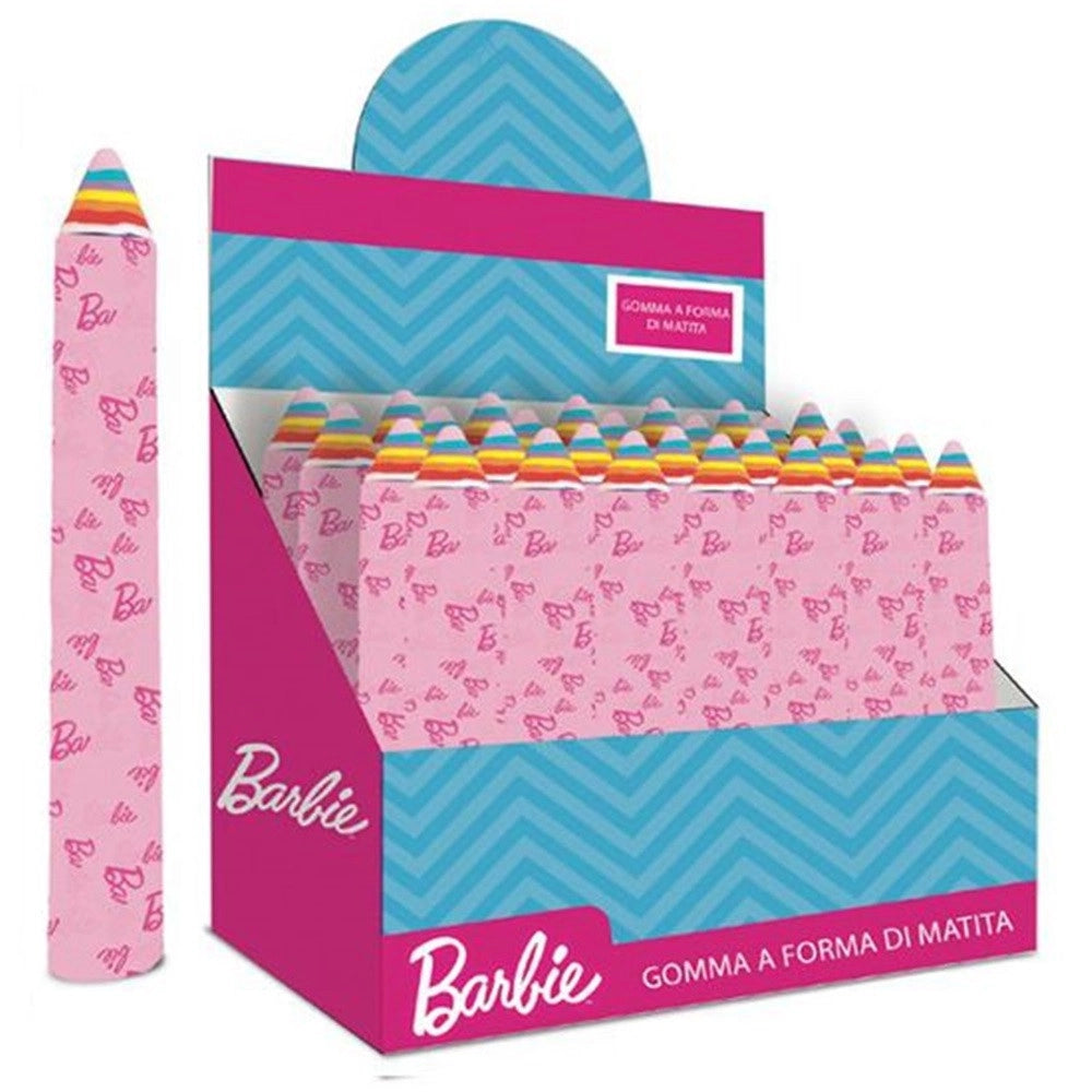 Trade Shop - Set 24pz Gomma Per Cancellare A Forma Di Matita Gigante Barbie Regalo Bambine 960948 -