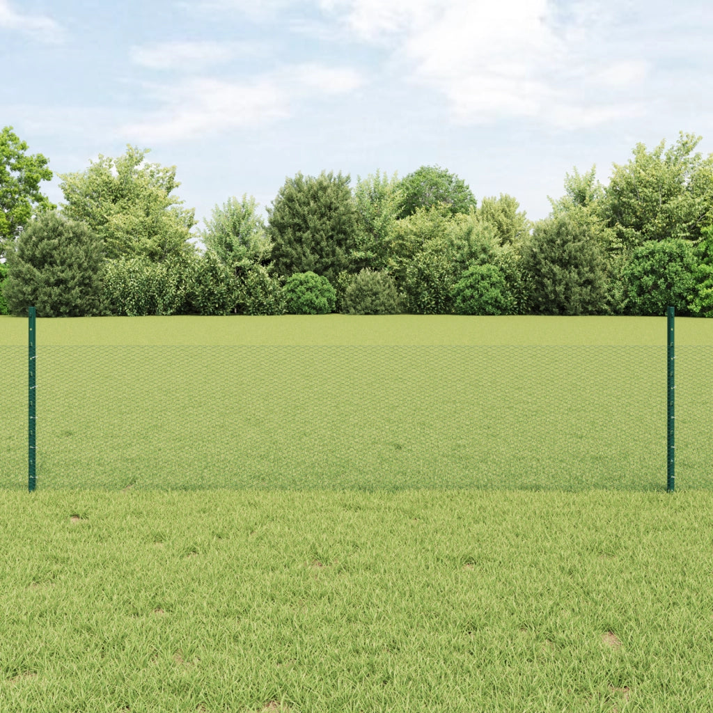 Posti per Recinzione  5 pcs U-Channel Verde 60 cm Acciaio