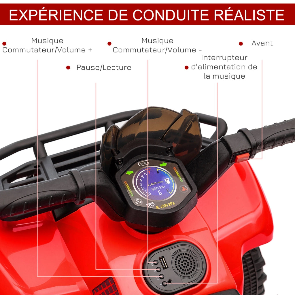 Quad elettrico per bambini ¨C zephmum ¨C rosso