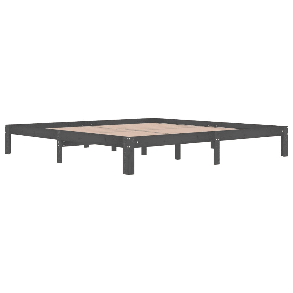 Giroletto Grigio in Legno Massello di Pino 200x200 cm 810387