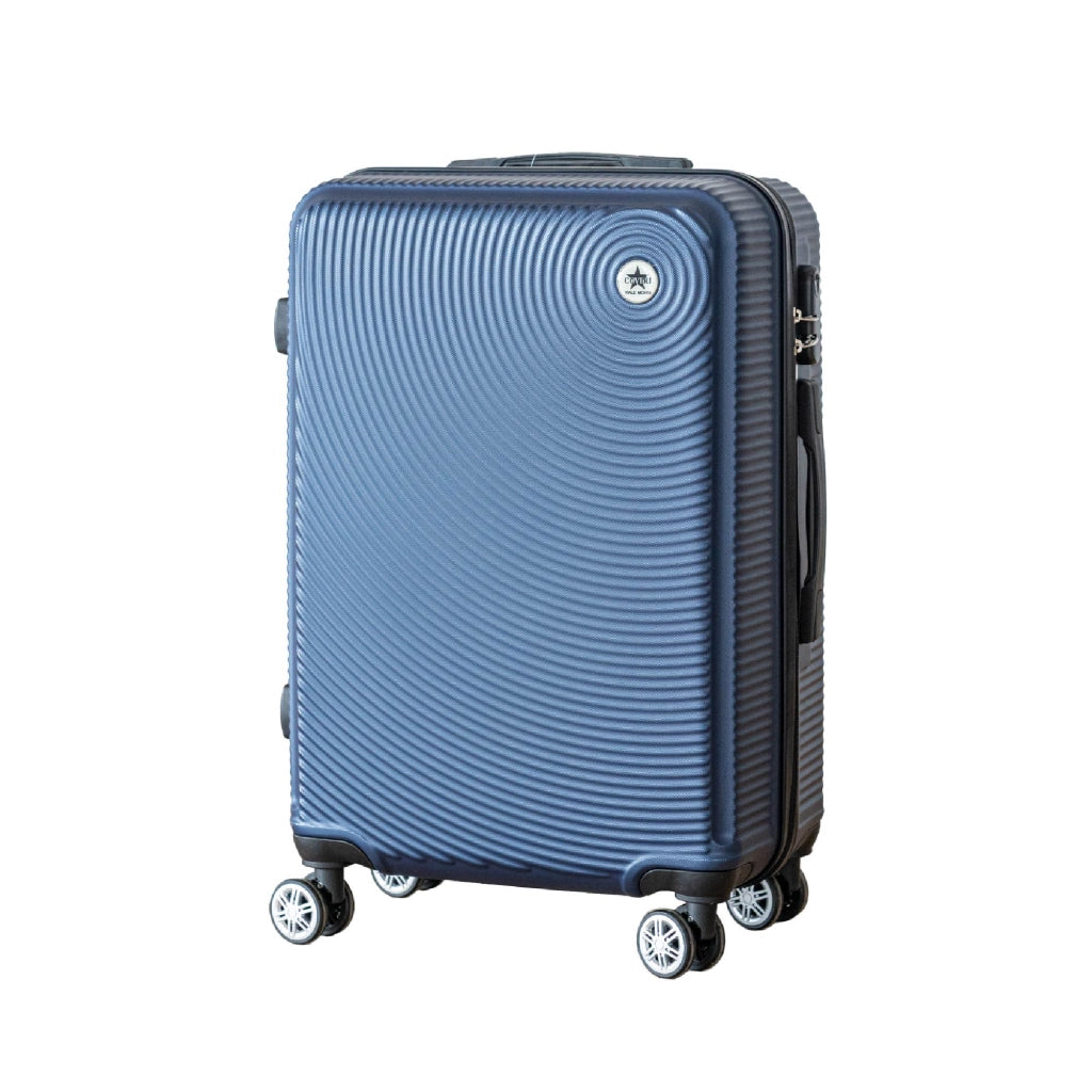 Coveri Set Di 3 Valigie Rigide ABS Valigia Da Viaggio Con Chiusura Lucchetto Combinazione Grande Media Piccola Forti Resistenti Manico Telescopico Ruote Staccabili Trolley Blu