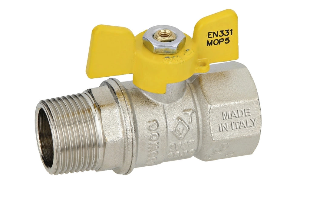 VALVOLA A SFERA GAS MF A FARFALLA MOD. DAKOTA- 1/2  DN 12- BUGAT- pezzi 1