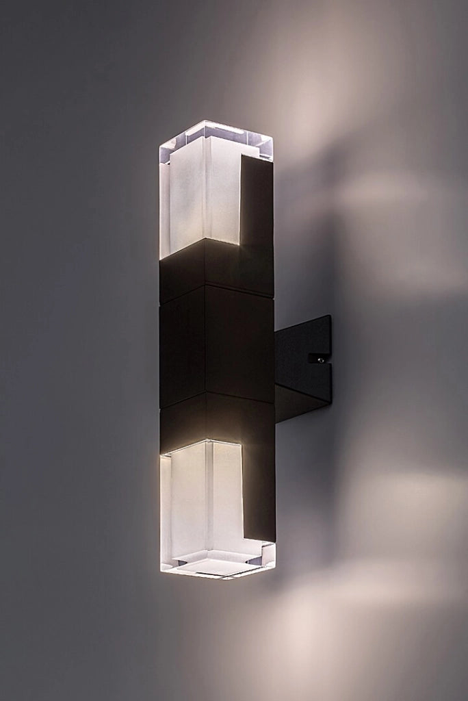 Applique esterno moderno nero su/giù LED CCT 12W IP54 Rabalux