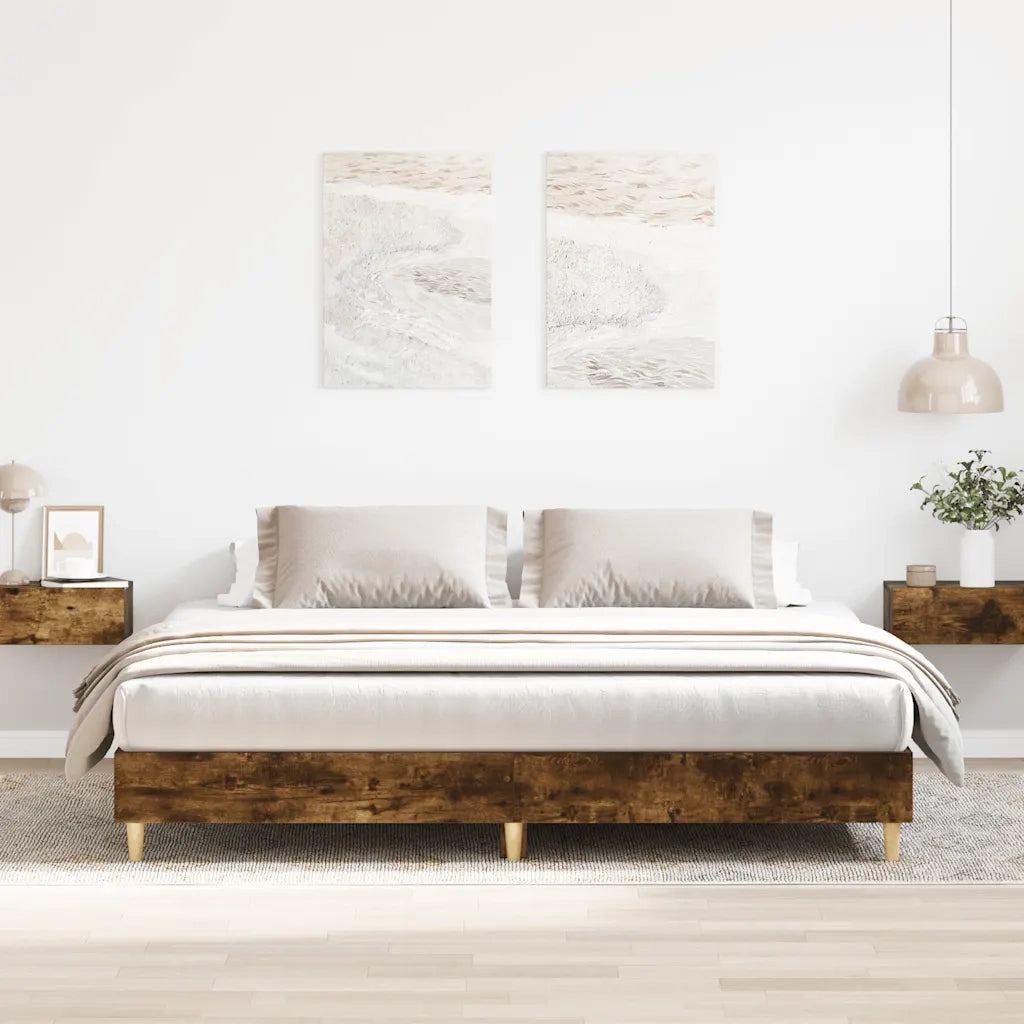 Giroletto senza Materasso Rovere Fumo 180x200 cm in Truciolato 3329025