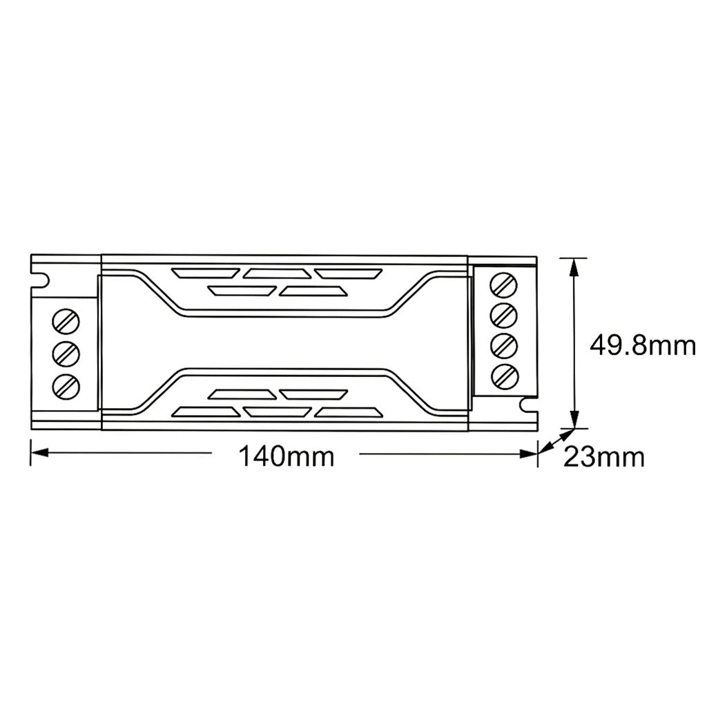Alimentatore Stabilizzato 24V 2 Uscite 100W Passivo Dimmerabile Trasformatore Slim 4.16A per strisce luci LED