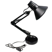 Trade Shop - Lampada Da Scrivania Con Braccio Snodabile Attacco E27 Luce Tavolo Per Ufficio - Nero