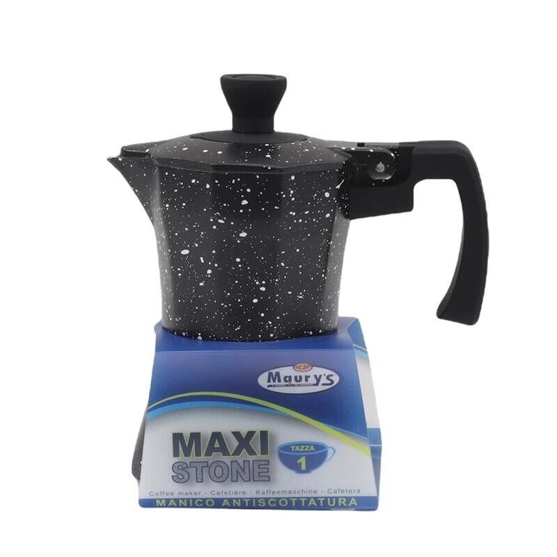 MAURY'S CAFFETTIERA MAXI STONE CON FINITURA EFFETTO PIETRA (1 TAZZA)